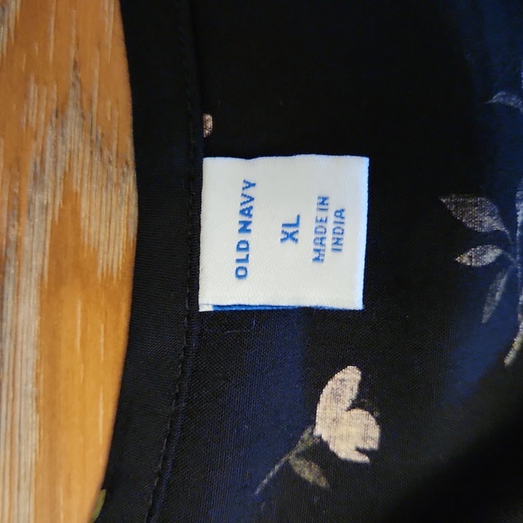Old Navy Black Dress with White Floral Design ,XL - Picture 2 of 3